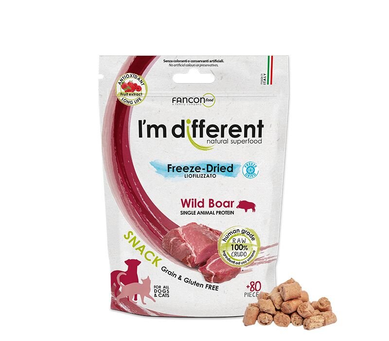 I´M DIFFERRENT SNACK divočák - mrazem sušený pamlsek, 40g