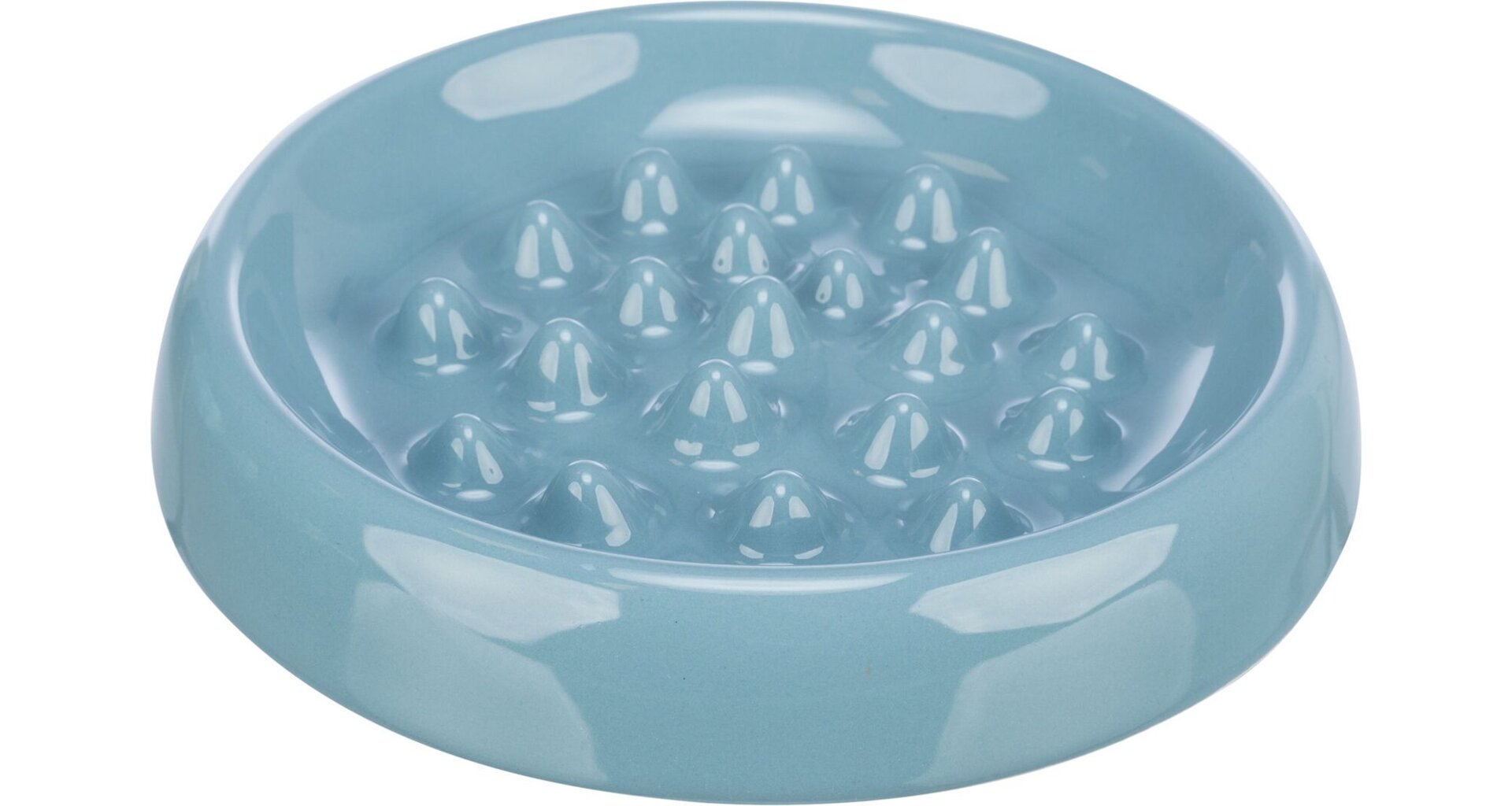 Slow Feed, keramická miska k pomalému krmení, 0.25 l/ø 18 cm, bílá