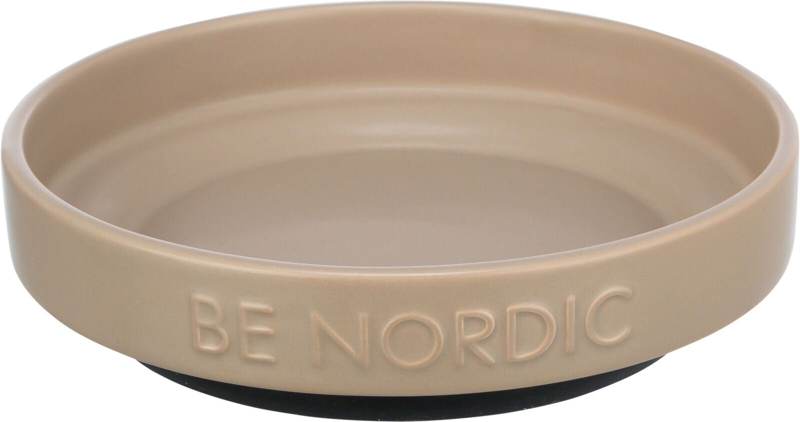 BE NORDIC keramická miska plytká, 0.3l / 16 cm, šedohnědá