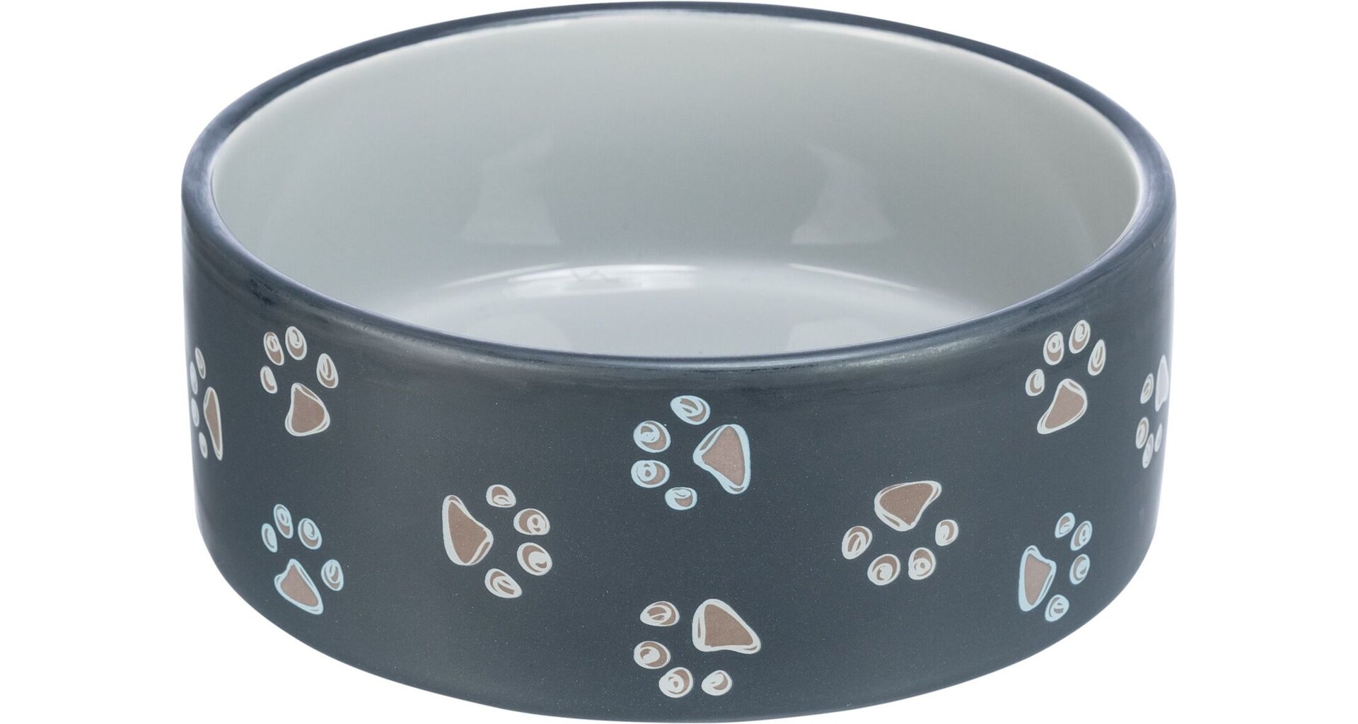 Keramická miska JIMMY tmavě šedá s packami 1,5l