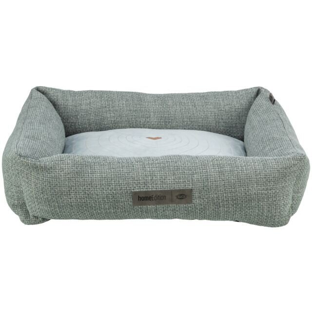 Pelech VIVIANA, obdélníkový s polštářovým okrajem, sametová tkanina, modrošedá 100 x 70 cm