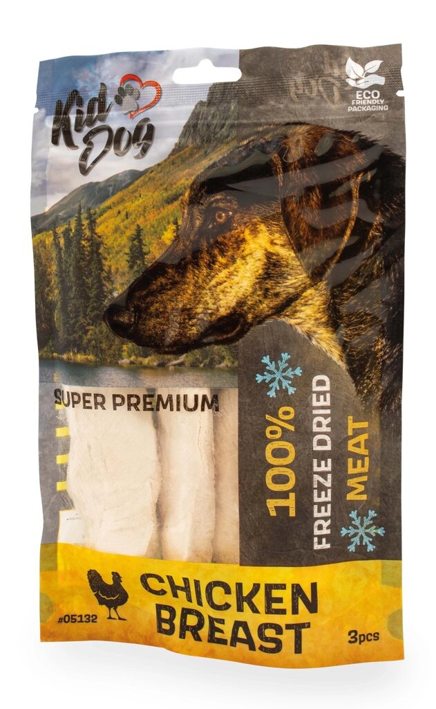 KIDDOG SUPER PREMIUM 100% kuřecí celá prsa sušená mrazem 50 g (3-4 ks)