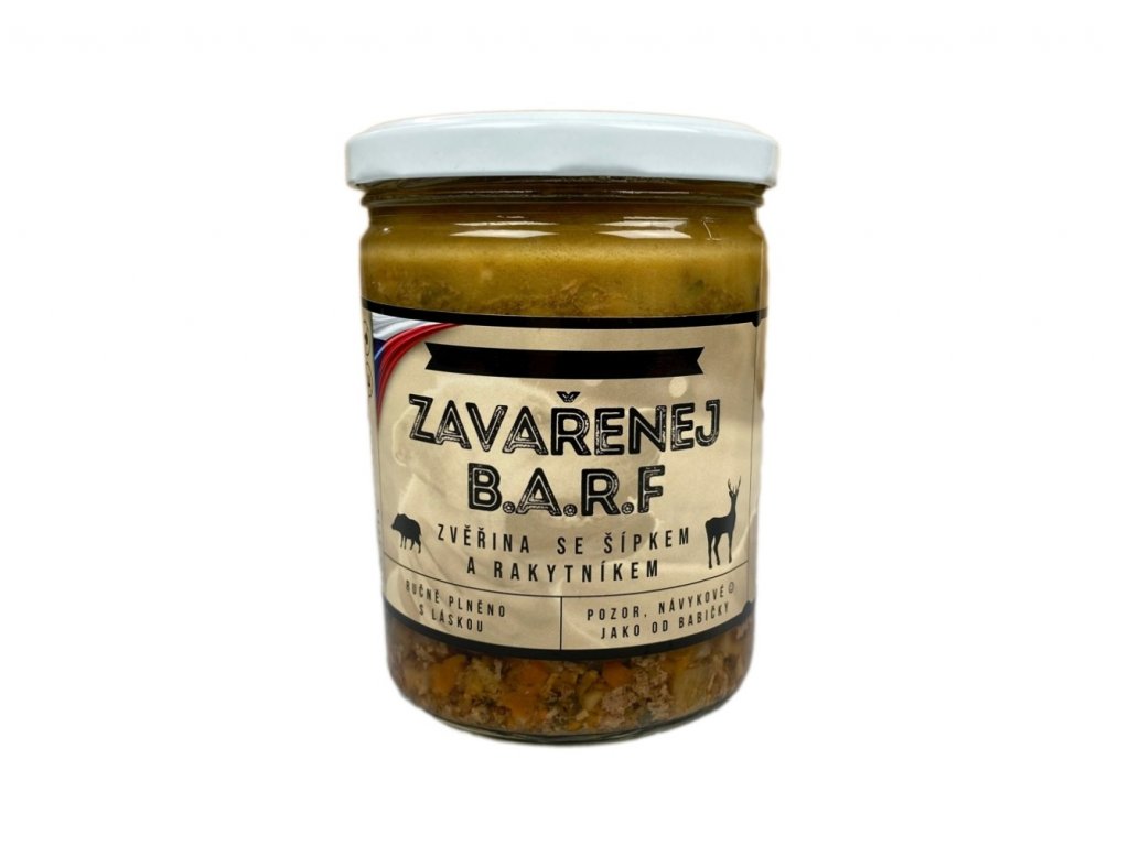 Zavařenej B.A.R.F. - Zvěřina se šípkem a rakytníkem 375g
