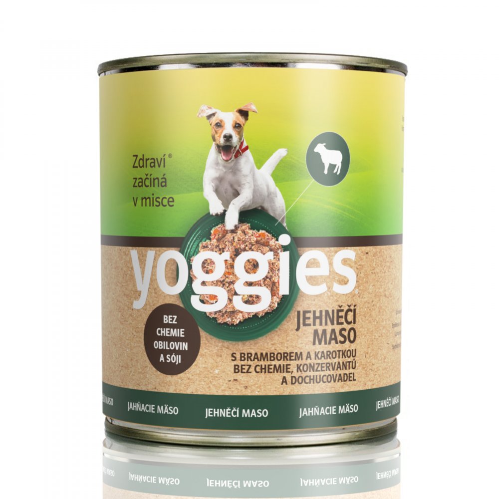 Yoggies jehněčí konzerva s bramborem a karotkou 800g