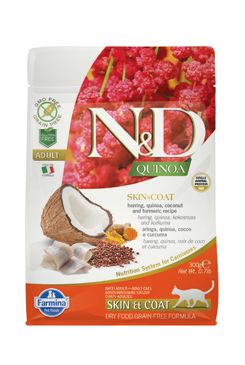 N&D Quinoa CAT Skin&Coat Herring & Coconut 300g