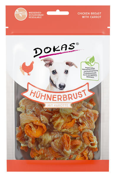 Dokas - Kuřecí prsa s mrkví 70 g