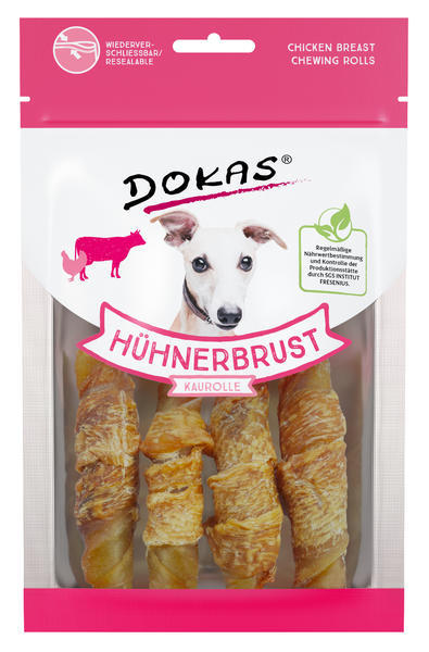 Dokas - Rolky z hovězí kůže obalené kuřecím 90 g