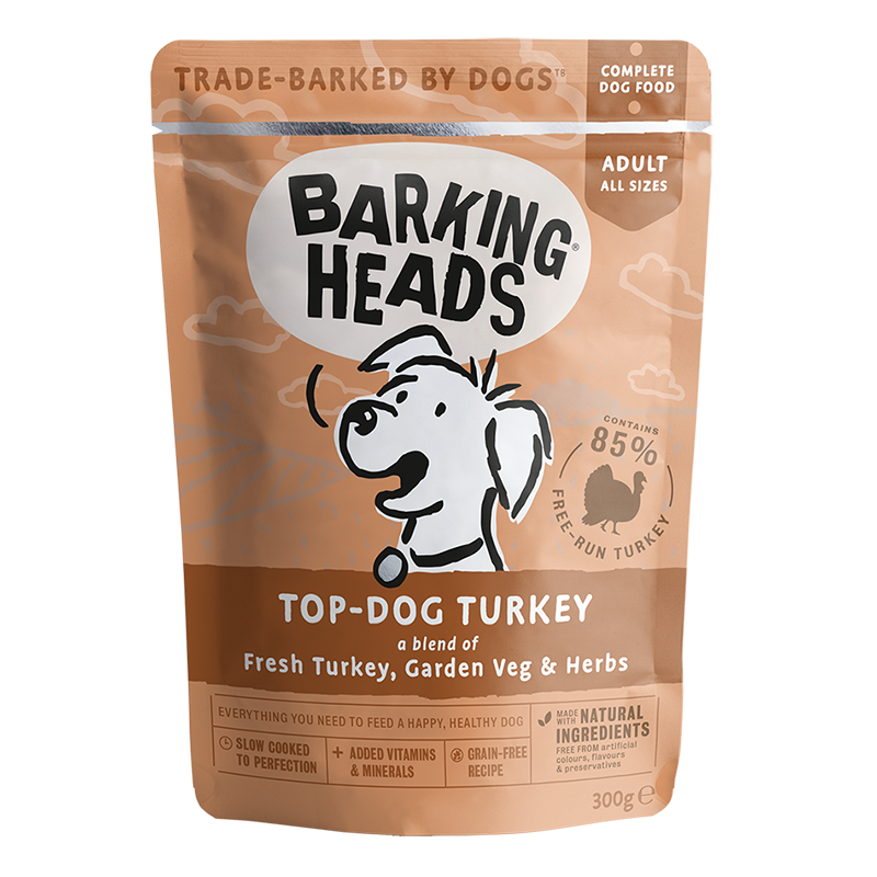 BARKING HEADS Top Dog Turkey kapsička 300g