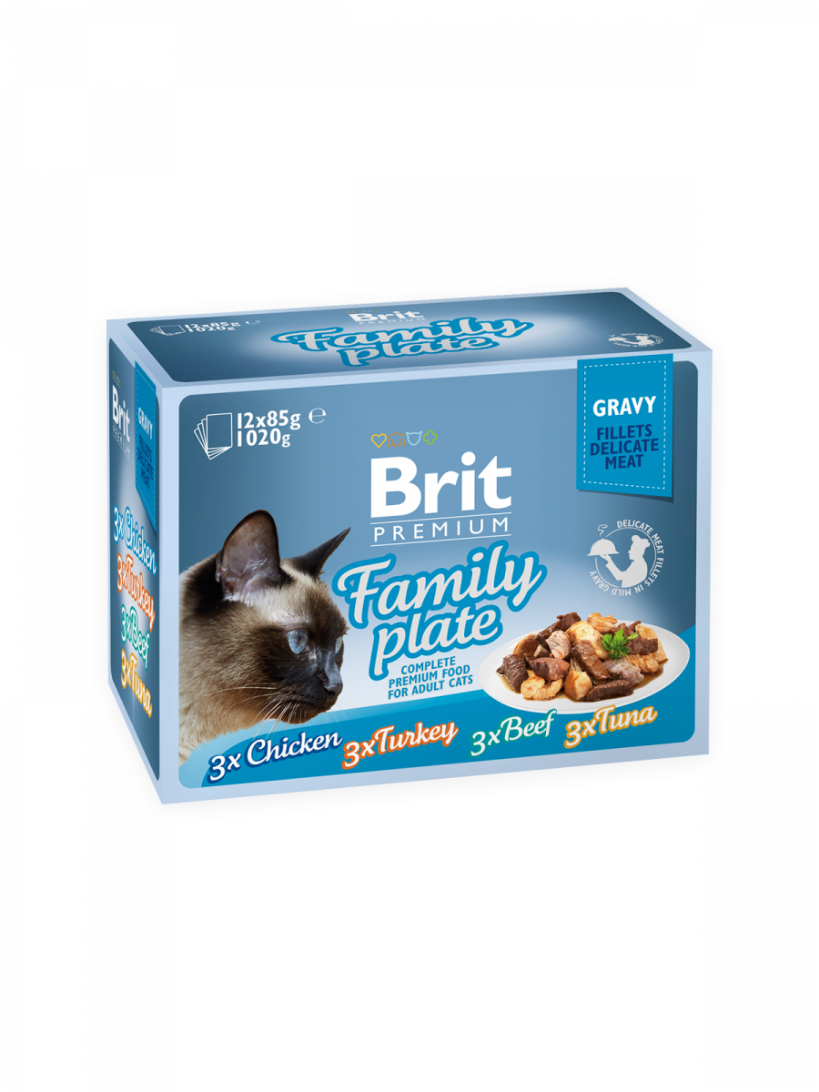 Brit Premium Cat kapsičky Family Plate Gravy 1020 gr.