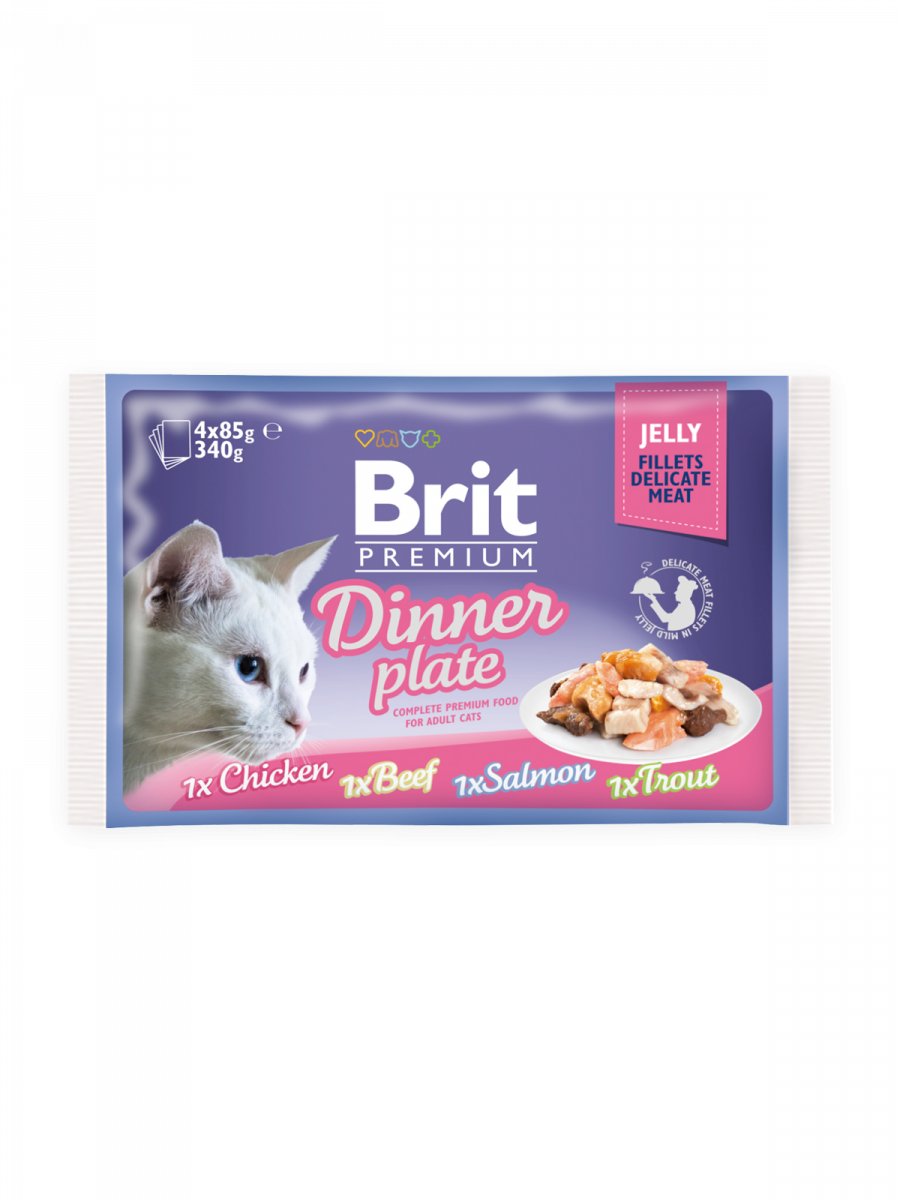 Brit Premium Cat kapsičky Dinner Plate Jelly 340gr.