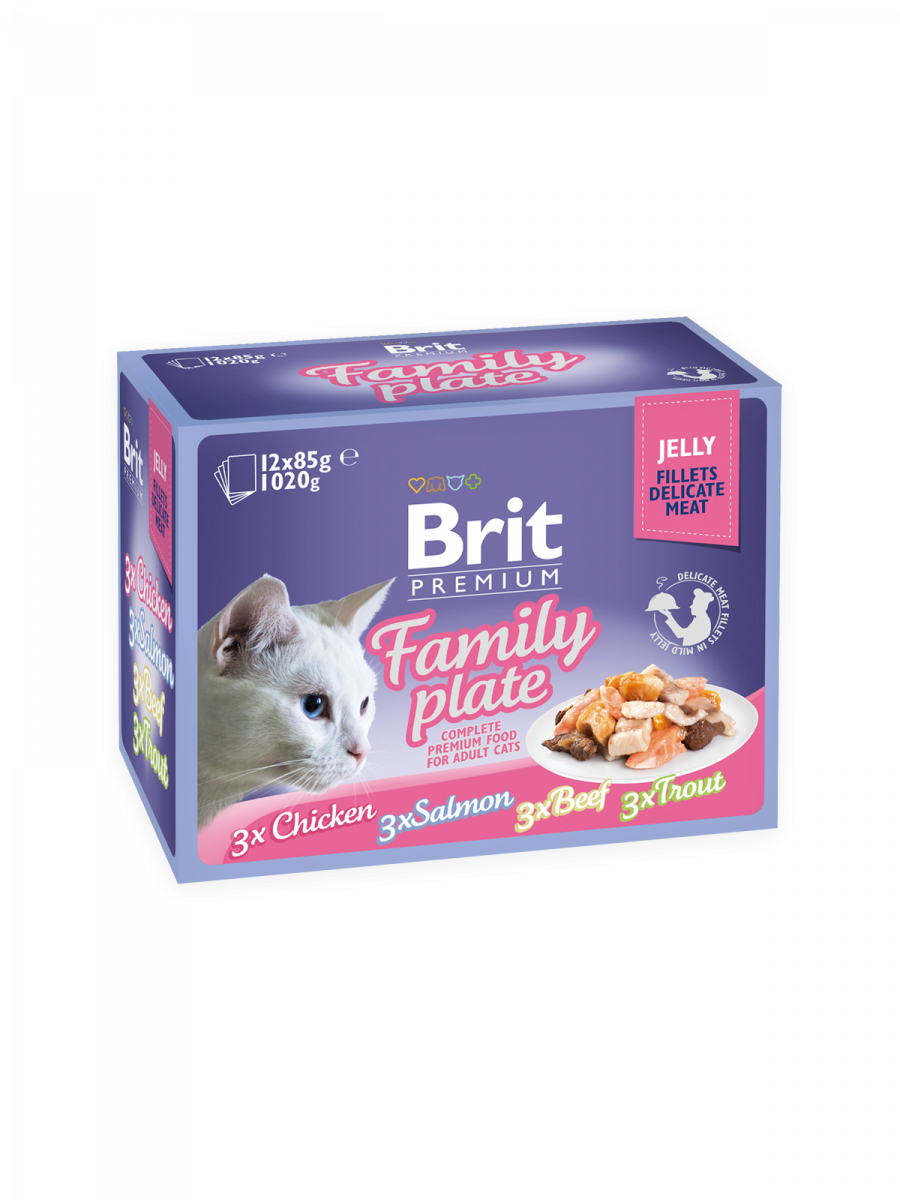 Brit Premium Cat kapsičky Family Plate Jelly 1020 gr.