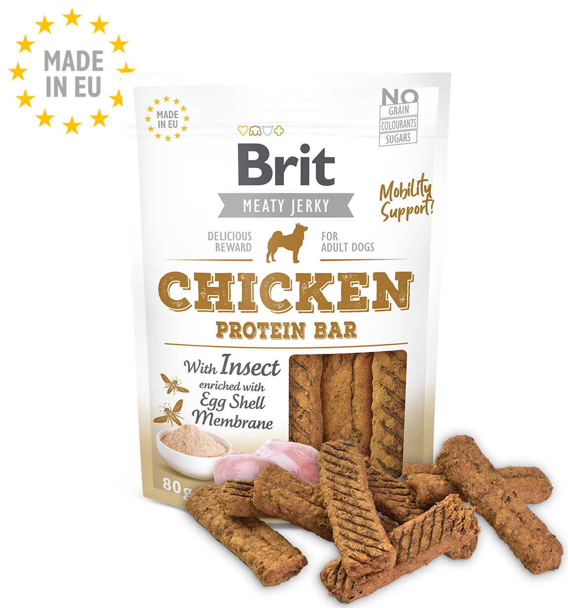 Brit Jerky Chicken with Insect Protein Bar 80g