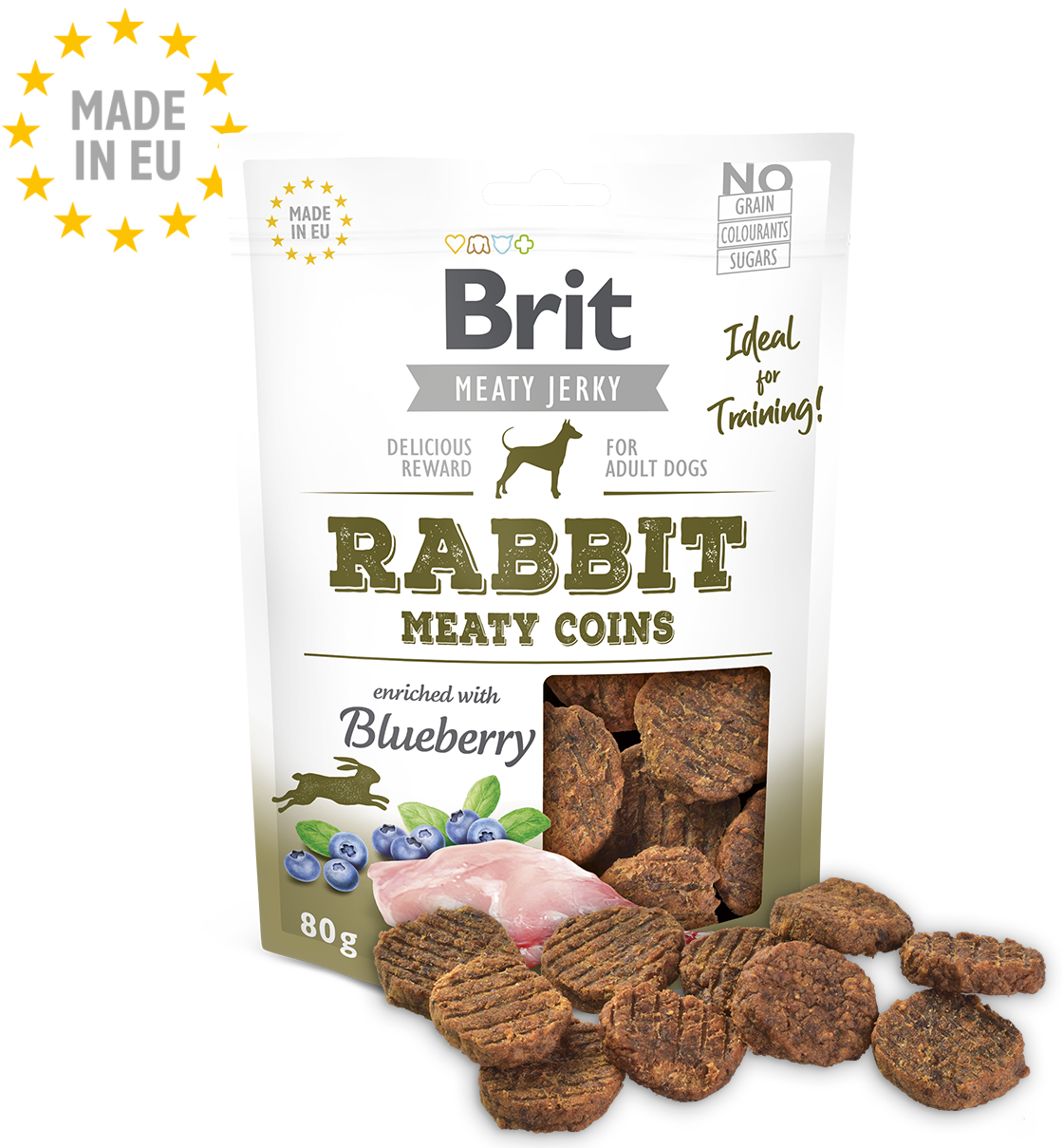 Brit Jerky Rabbit Meaty Coins 80g