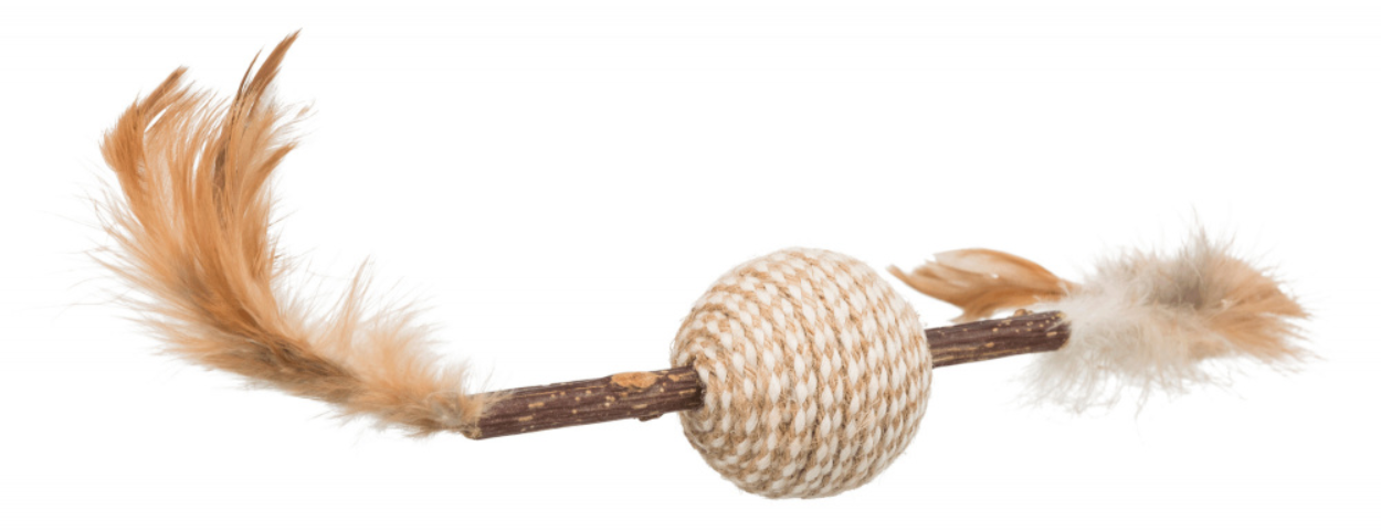 Kousací tyčinka MATATABI a kulička s peřím přírodní produkt