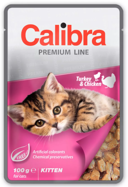 Calibra Cat kapsa Premium Kitten Turkey & Chicken 100g