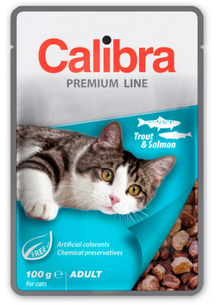 Calibra Cat kapsa Premium Adult Trout & Salmon 100g