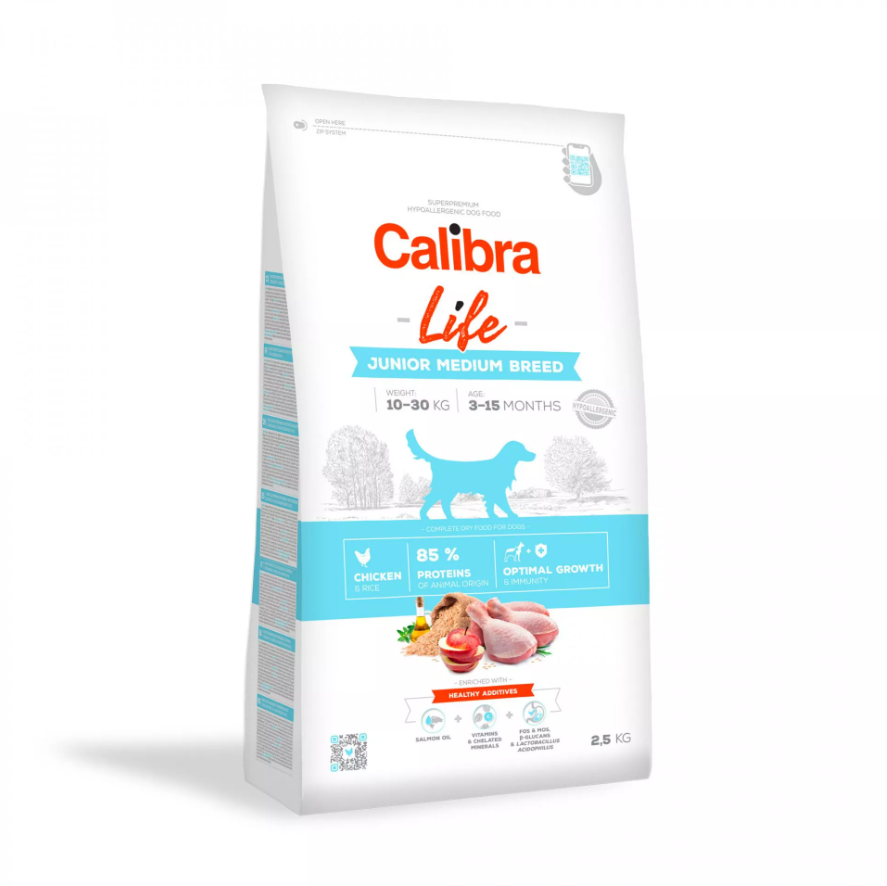 Calibra Dog Life Junior Medium Breed Chicken 2,5 kg
