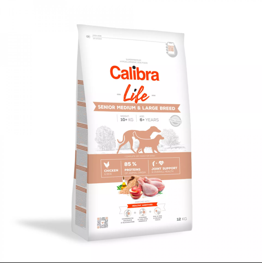 Calibra Dog Life Senior Medium&Large Chicken 12 kg
