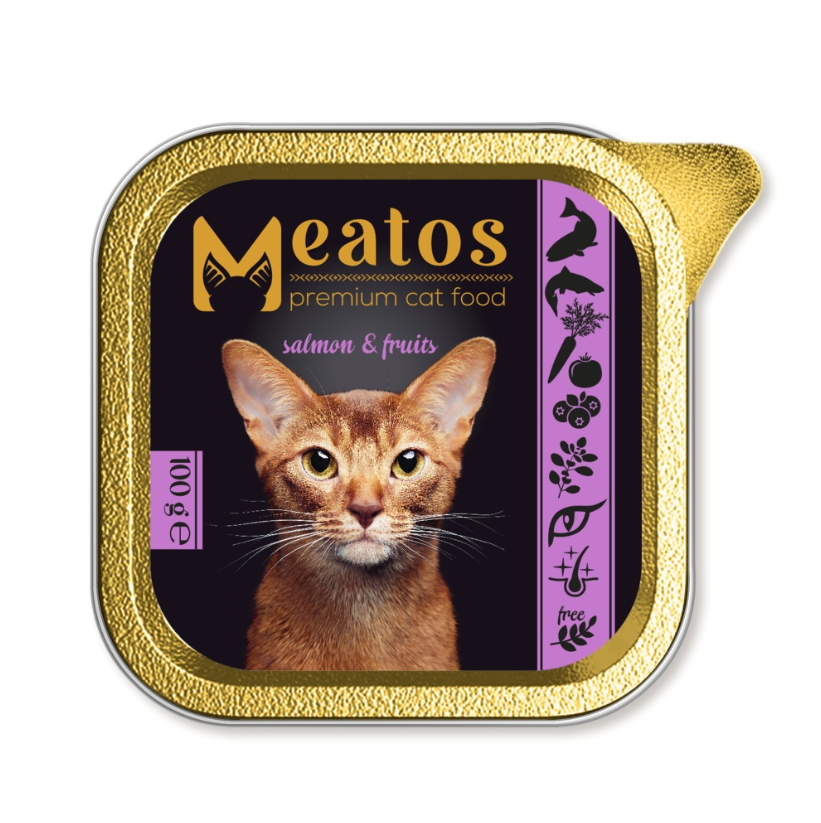 Meatos vanička Cat Salmon & Fruit 100 g