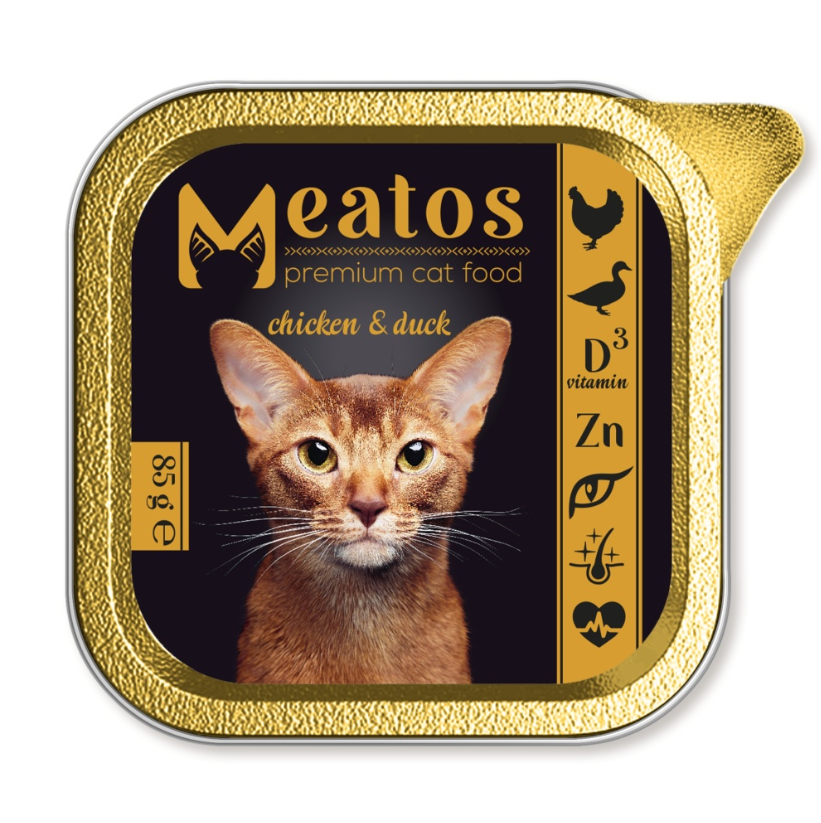 Meatos vanička Cat Chicken & Duck kousky v omáčce 85 g