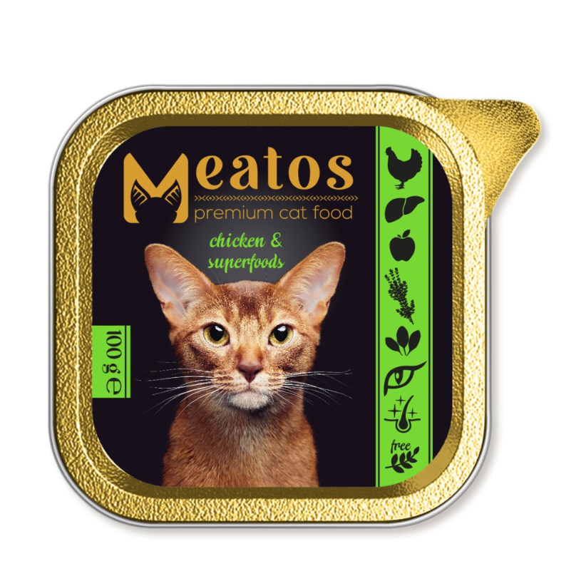 Meatos vanička Cat Chicken & Superfood 100 g