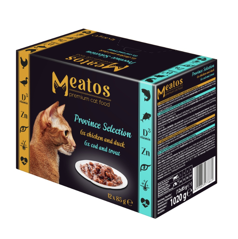 Meatos vanička Cat Duck & Vegetable 12 x 85 g