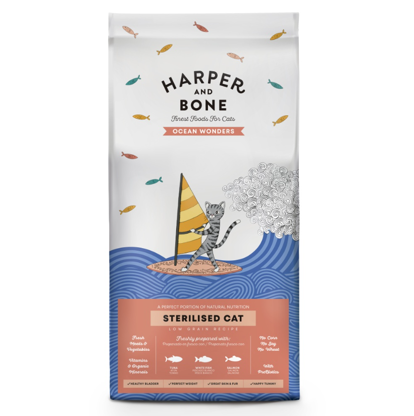 Harper and Bone Cat Sterilised divy oceánu 5 kg