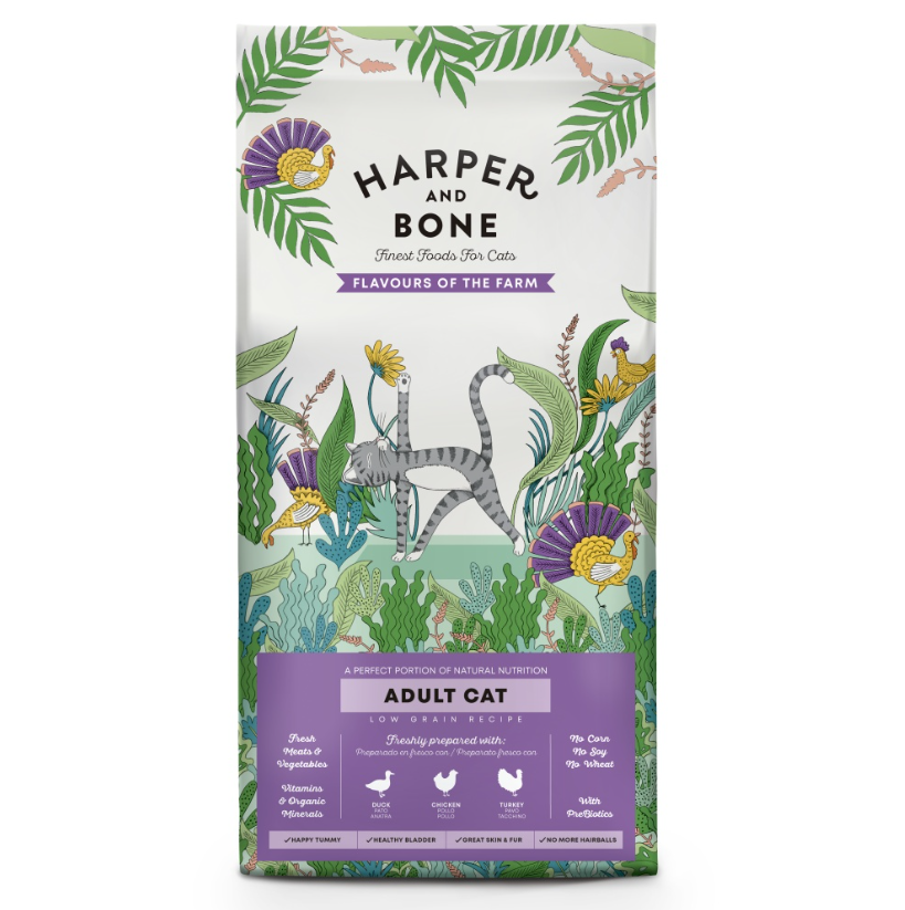 Harper and Bone Cat Adult příchutě farmy 5 kg