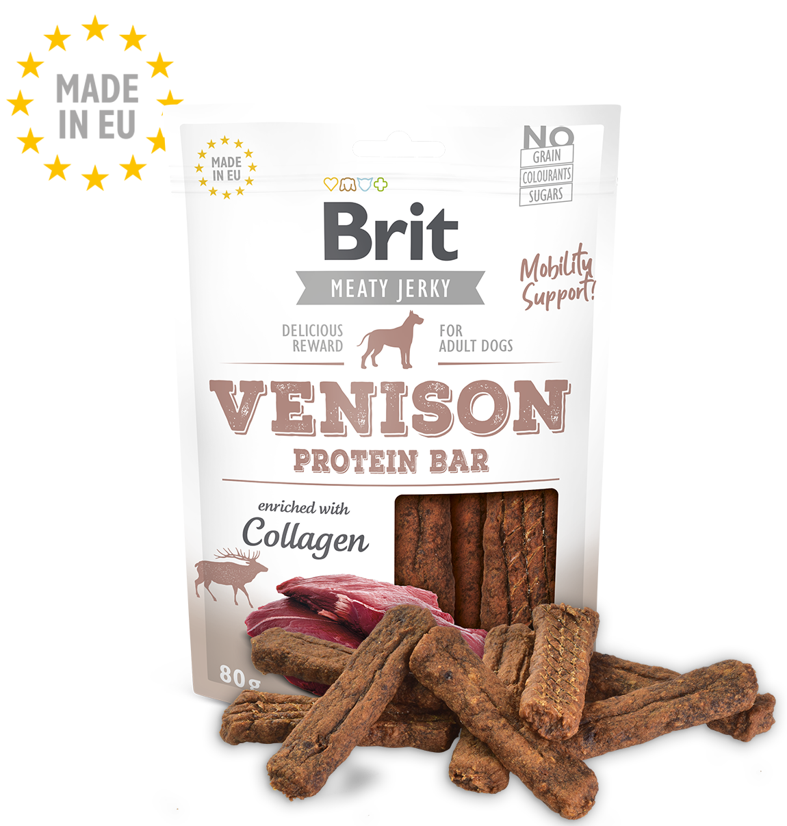 Brit Jerky Venison Protein Bar 200g