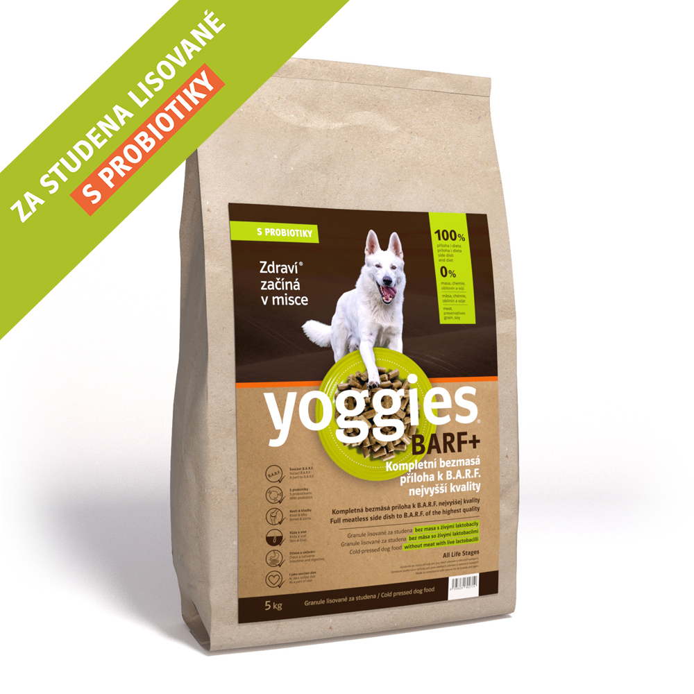 BARF+ příloha k syrovému masu, lisovaná za studena Yoggies 5kg