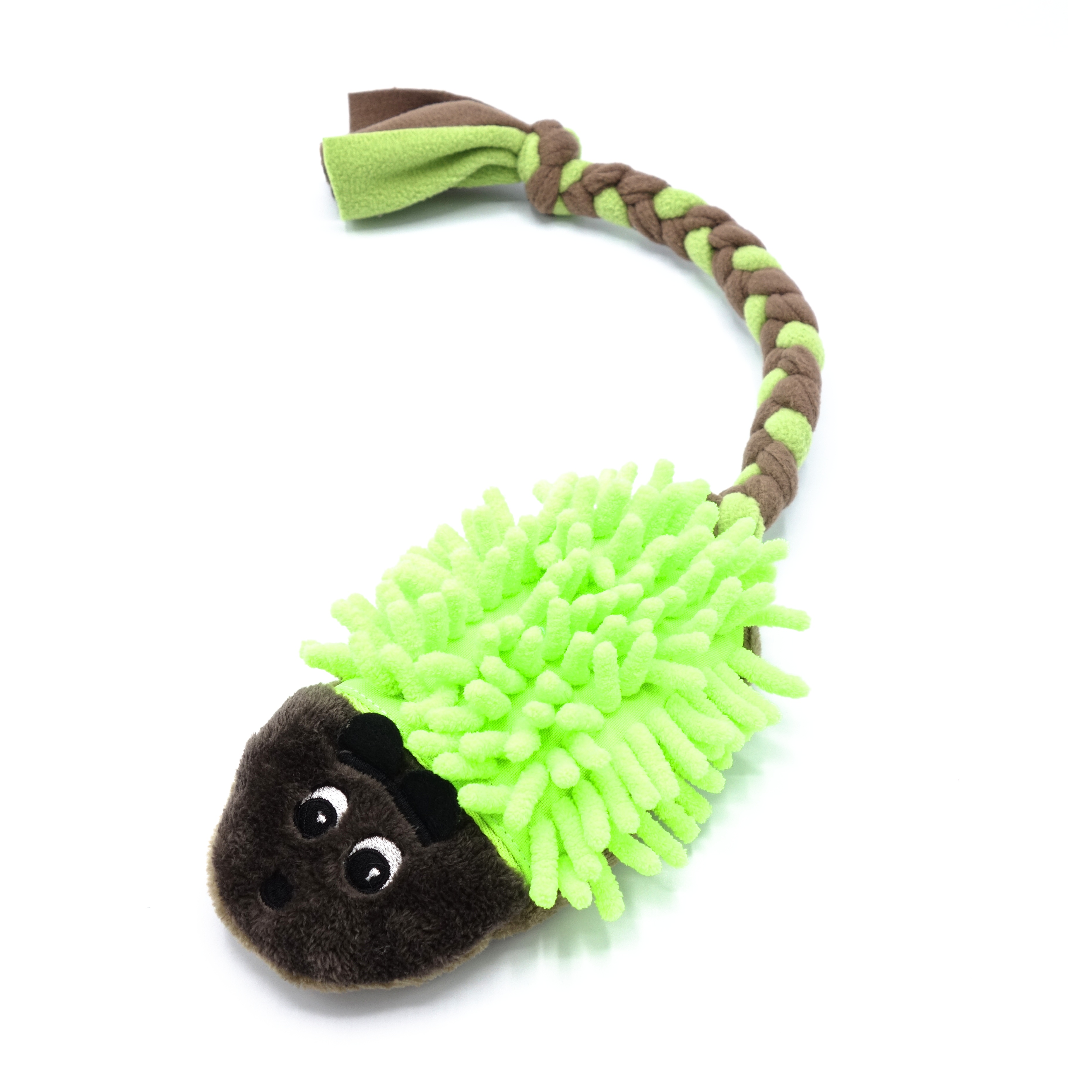 Pískací Potvůrky Ježek - hnědá/žlutozelená