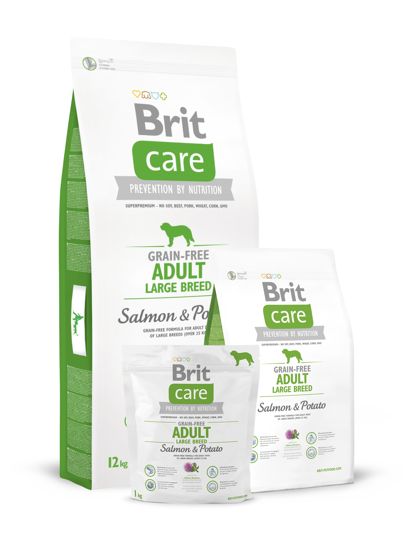 Brit Care Grain-free Adult Large Breed Salmon & Potato 12  kg