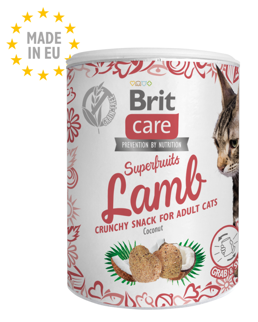 Brit Care Cat Snack Superfruits Lamb 100g