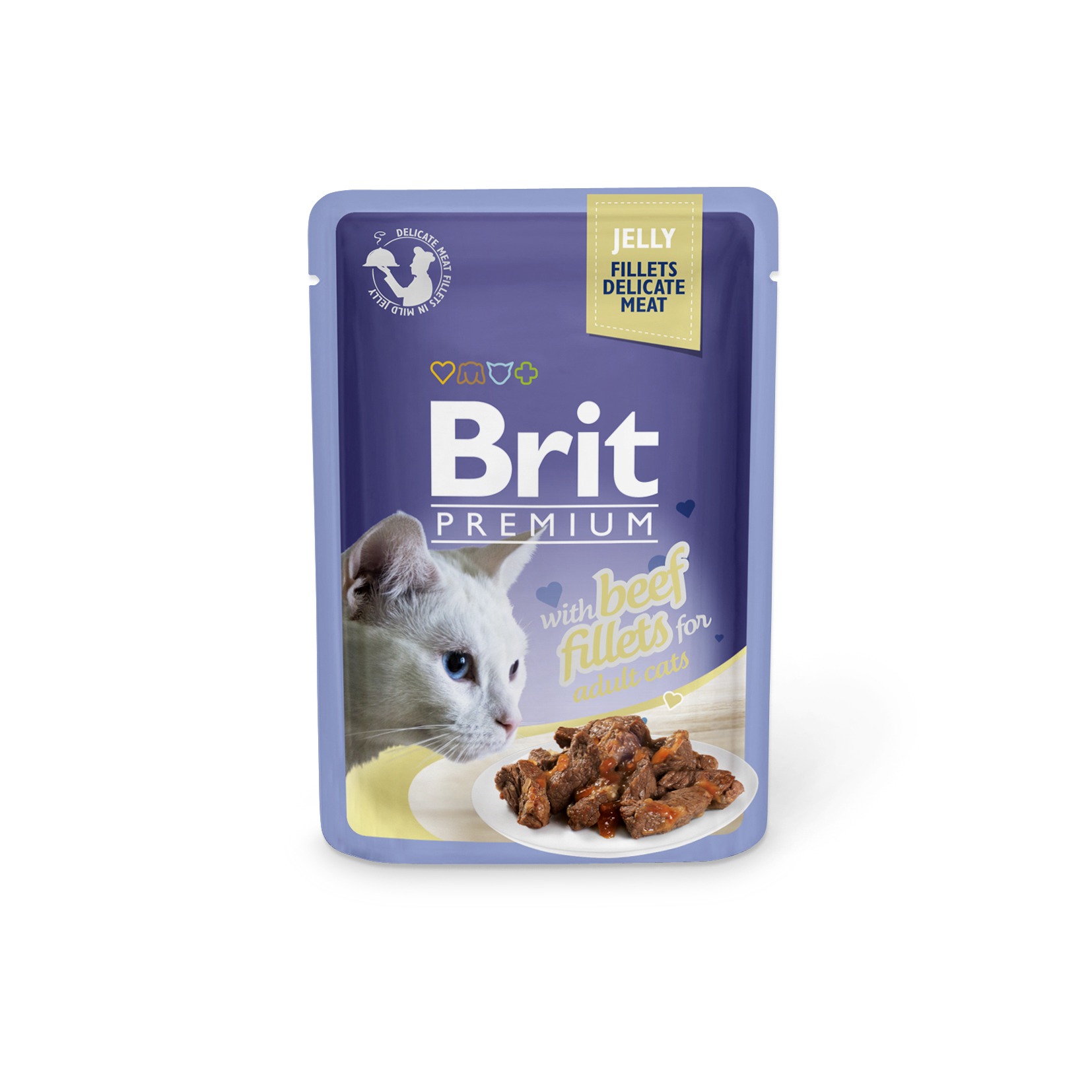 BRIT Premium CAT kapsička Beef Fillets in Jelly 85 gr.