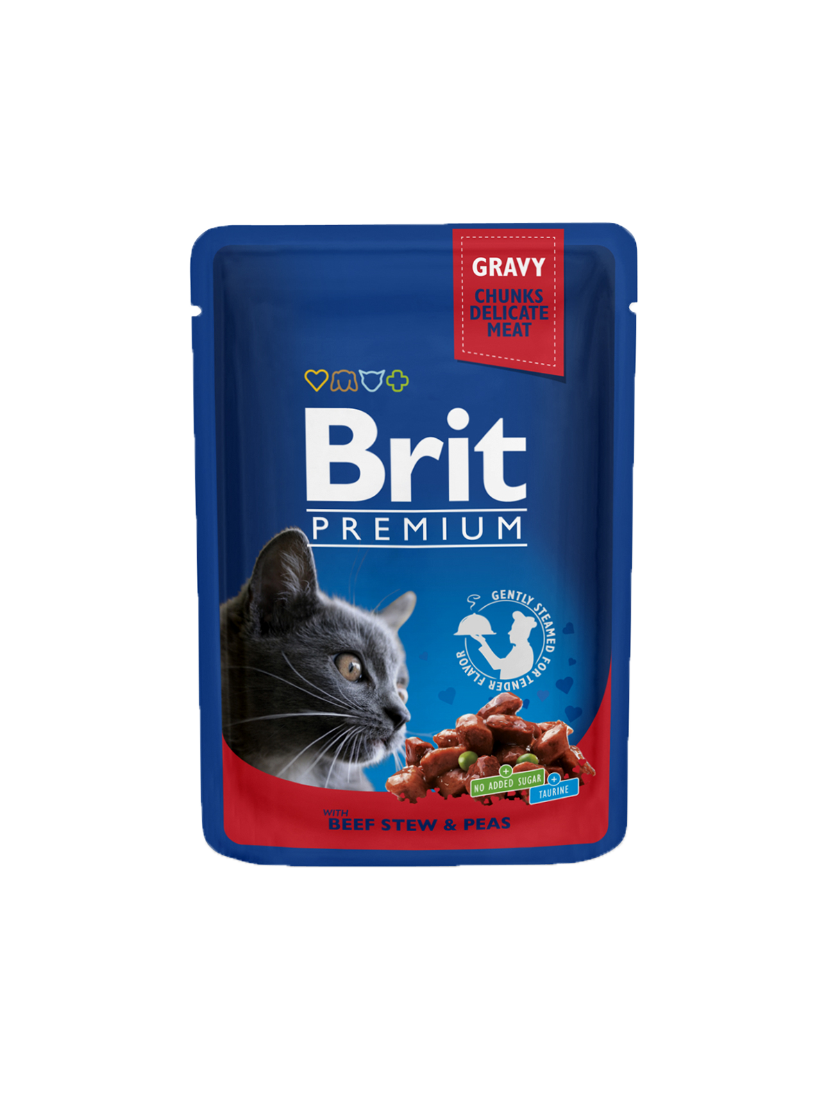 BRIT Premium CAT kapsička Beef Stew & Peas 100 gr.