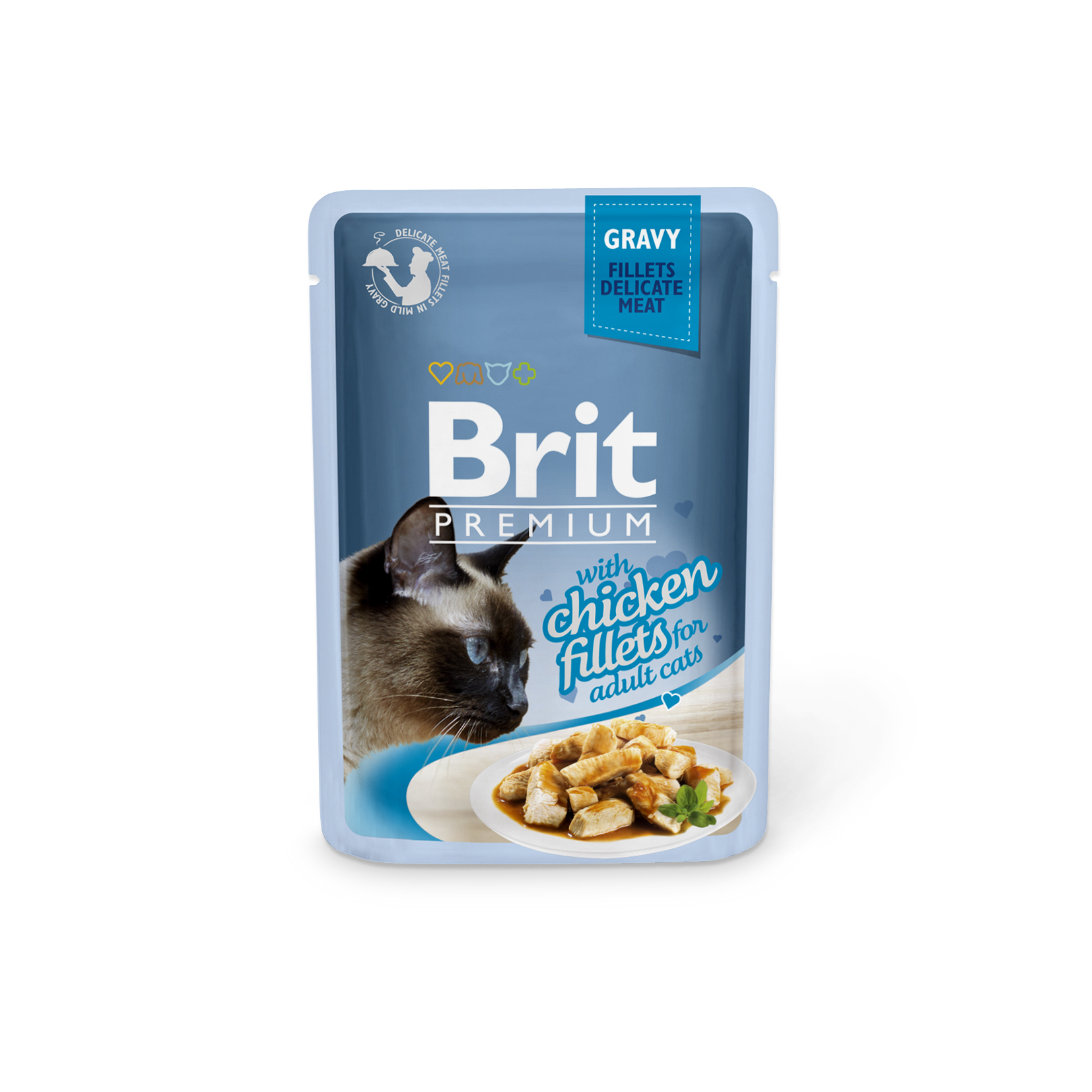 BRIT Premium CAT kapsička Chicken Fillets in Gravy 85 gr.
