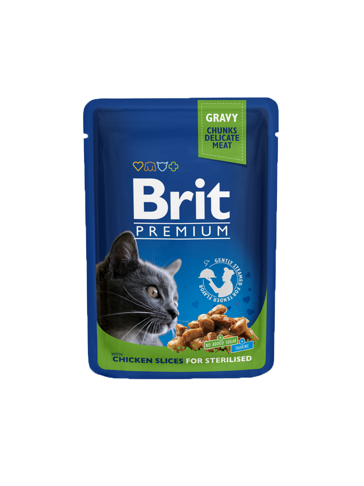 BRIT Premium CAT kapsička Chicken Slices Sterilised 100 gr.