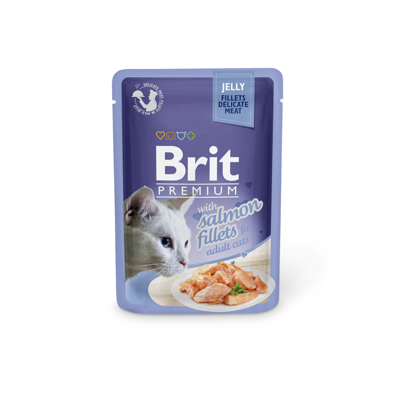 BRIT Premium CAT kapsička Salmon Fillets in Jelly 85 gr.