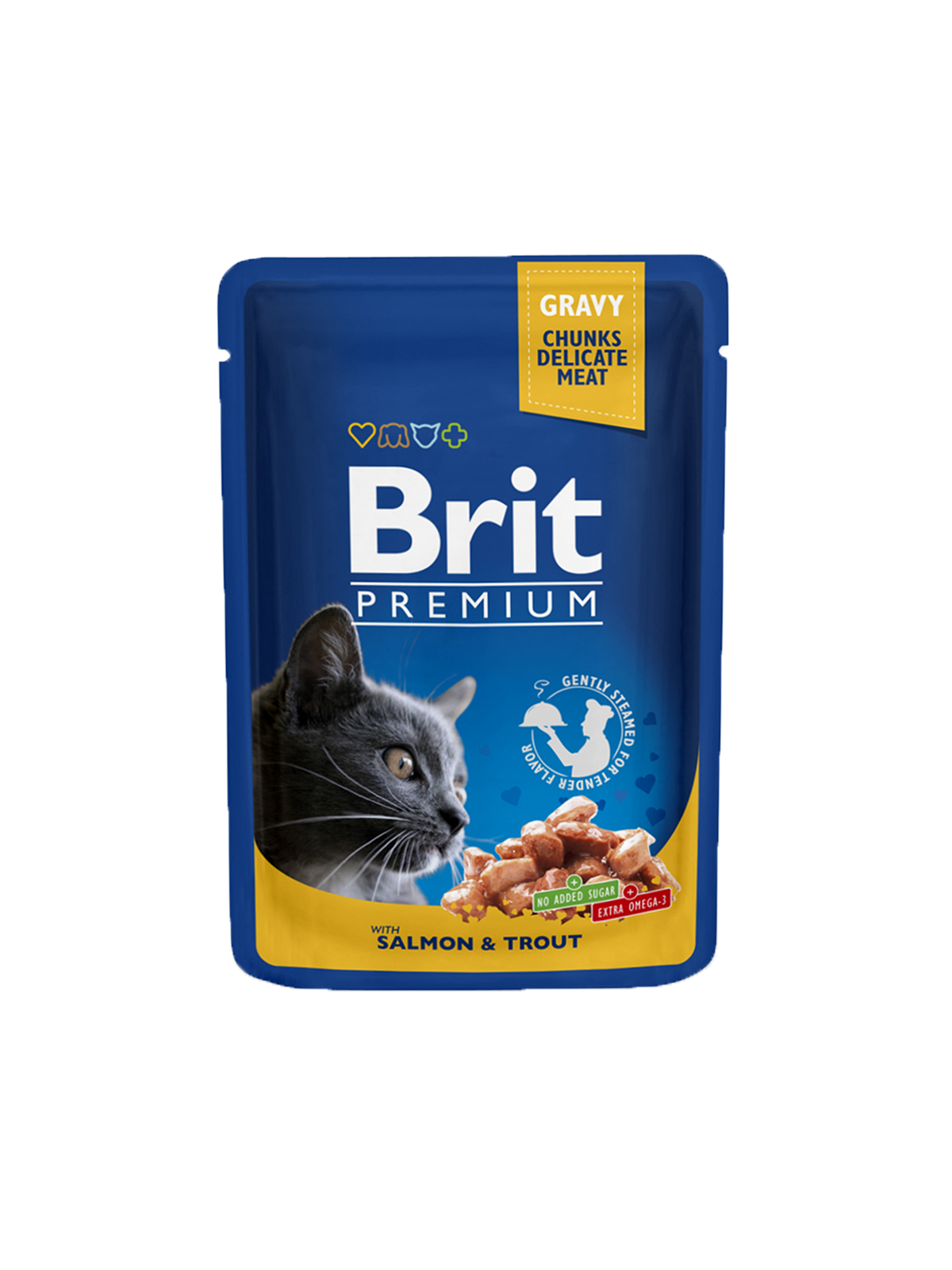 BRIT Premium CAT kapsička Salmon & Trout 100 gr.