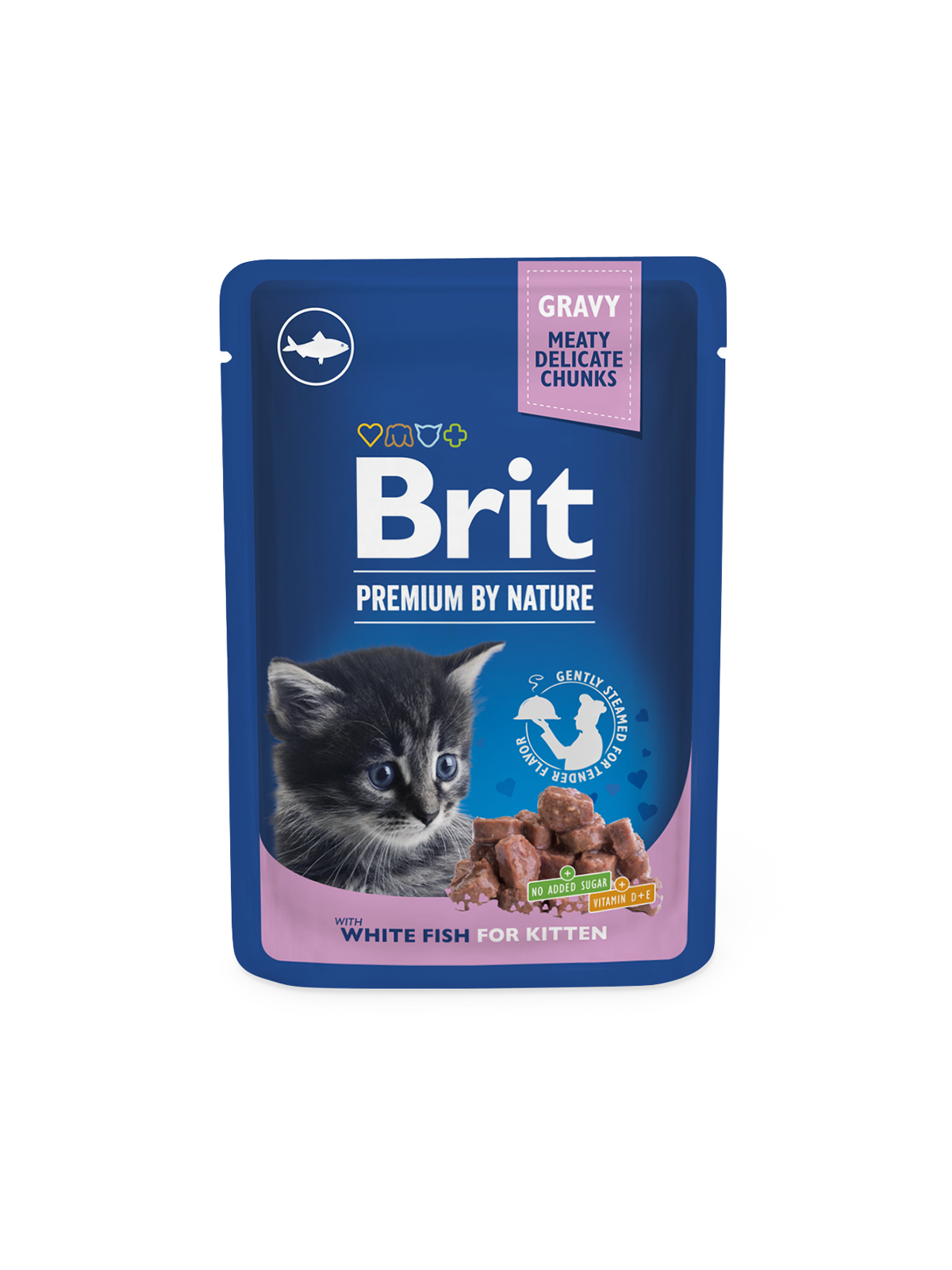 BRIT Premium CAT kapsička White Fish in Gravy Kittens 100 gr.