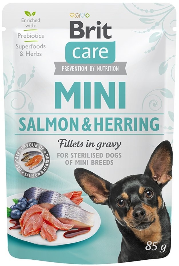 Brit Care Dog Mini Salmon&Herring steril fillets 85g