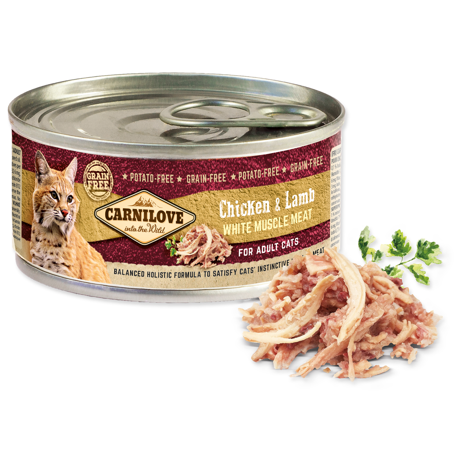 Konzerva CARNILOVE Chicken & Lamb for Adult Cats 100g
