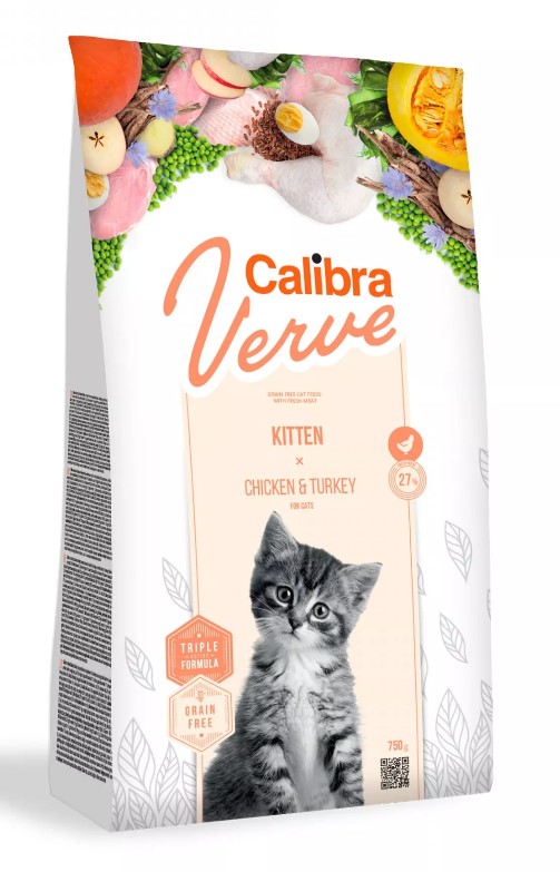 Calibra Cat Verve GF Kitten Chicken&Turkey 750g