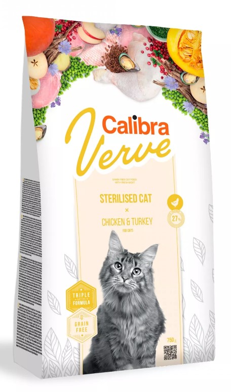 Calibra Cat Verve GF Sterilised Chicken&Turkey 750g