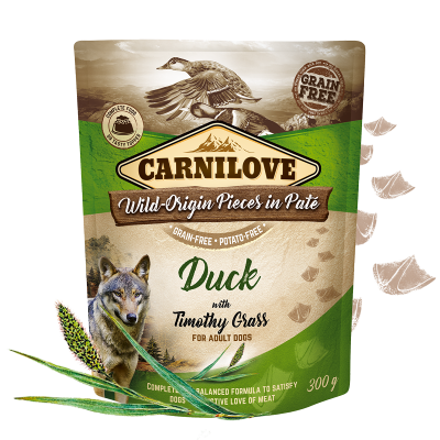 Carnilove Dog Pouch Paté Duck & Timothz Grass 300g