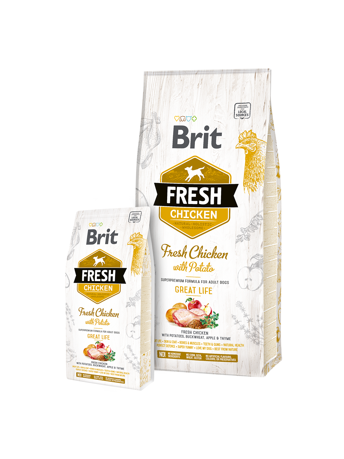 Brit Fresh Chicken with Potato Adult 2,5kg