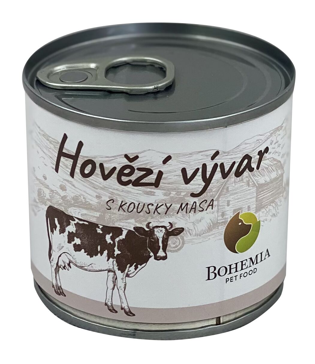 BOHEMIA Hovězí vývar s kousky masa 140ml