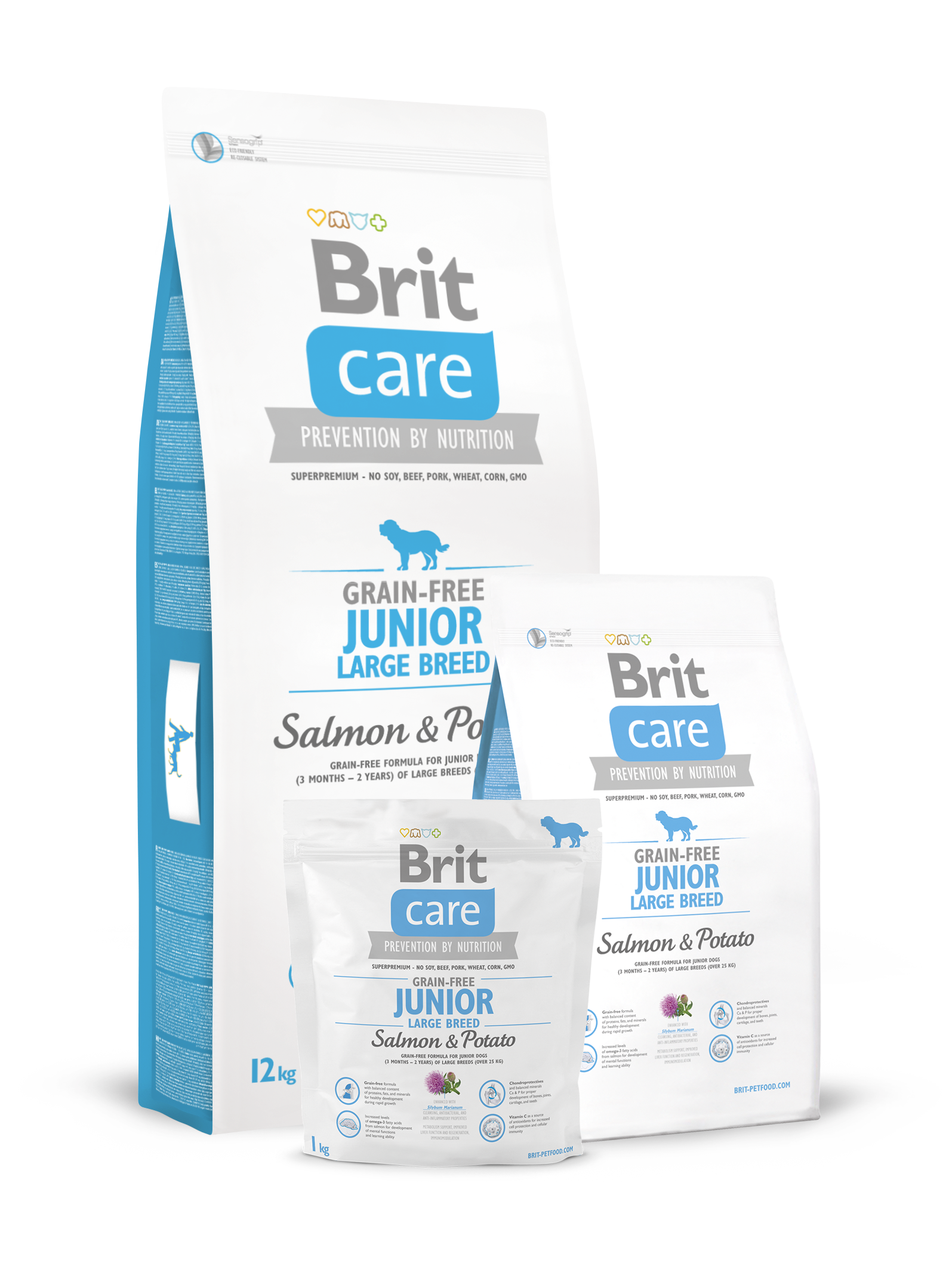 Brit Care Grain-free Junior Large Breed Salmon & Potato 3 kg