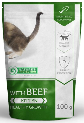 Nature's Protection Cat kaps. Kitten with Beef 100g