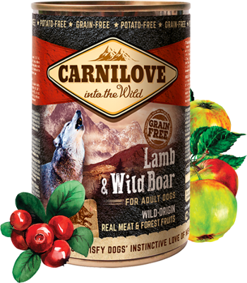 Konzerva CARNILOVE Dog Wild Meat Lamb & Wild Boar 400g